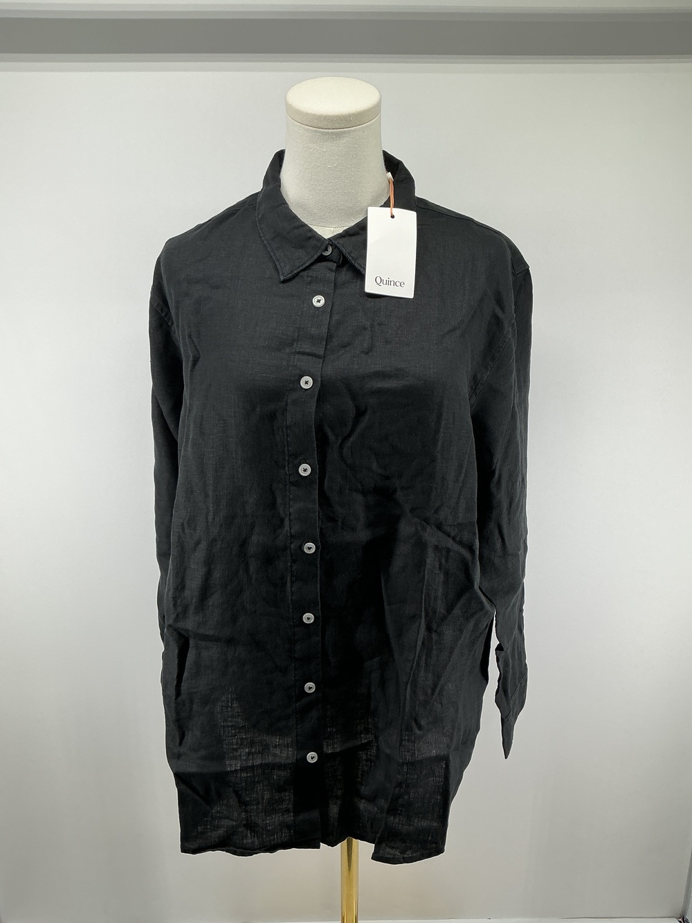 100% European Linen Maternity Long Sleeve Shirt